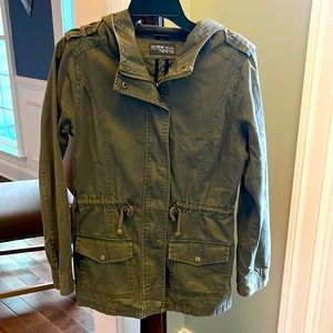 Hooded Army green jacket